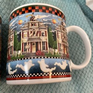 Sakura Haunted House Coffee Cup Mug Debbie Mumm Ghost
